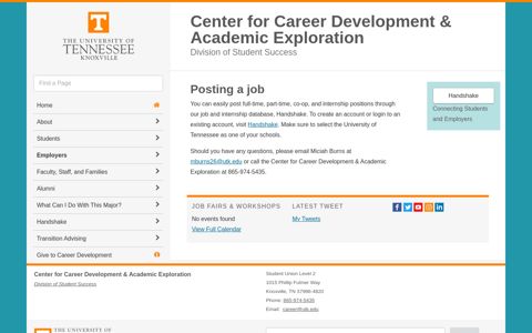 Posting a job | Center for Career Development