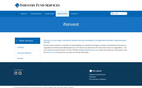 ifsinvest - Industry Fund Services