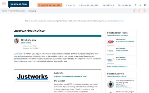 Justworks Review 2020 - business.com