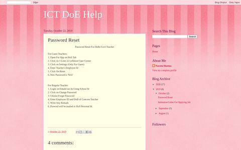 Password Reset - ICT DoE Help