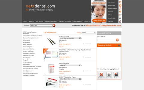 Next Dental. DE Healthcare Products