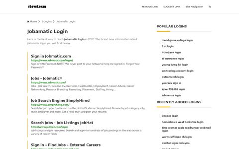 Jobamatic Login ❤️ One Click Access - iLoveLogin