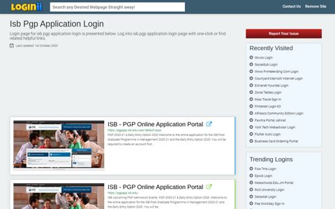 Isb Pgp Application Login - Loginii.com