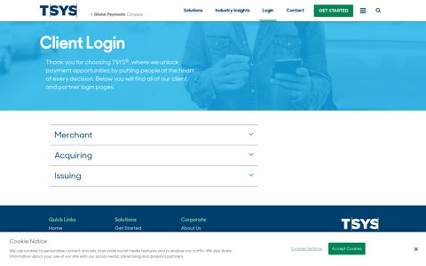 Login: TSYS Client Login & Partner Portal