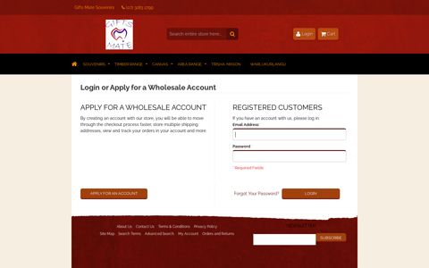 Login or Apply for a Wholesale Account - Gifts Mate