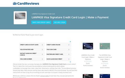 LANPASS Visa Signature Credit Card Login | Make a Payment