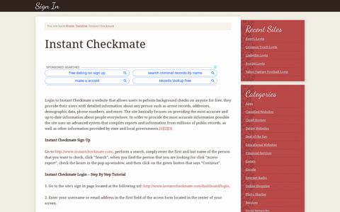 Instant Checkmate Login – InstantCheckmate.com Account ...