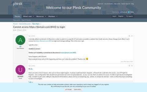 Cannot access https://domain.com:8443 to login | Plesk Forum