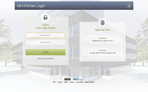 FAU IdM-Portal Login - CAS – Central Authentication Service