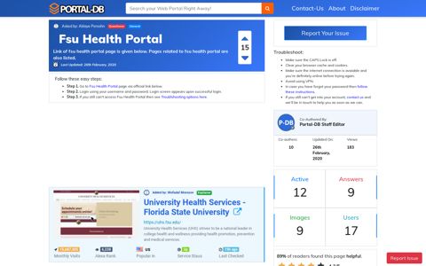Fsu Health Portal