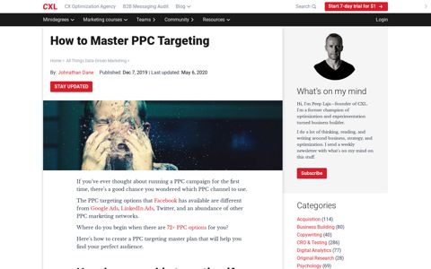 How to Master PPC Targeting | CXL
