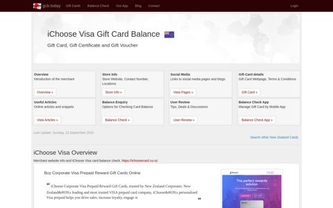 iChoose Visa | Gift Card Balance Check | Balance Enquiry ...