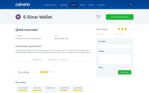 E-Dinar Wallet - App, Desktop, Web wallet to store your coins ...