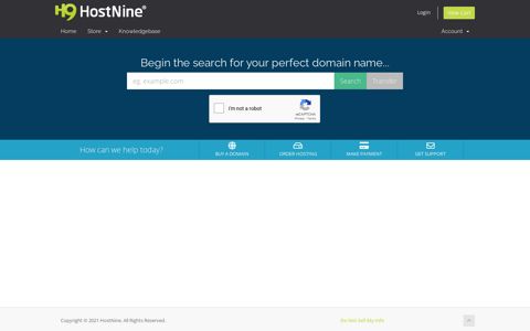 HostNine: Portal Home