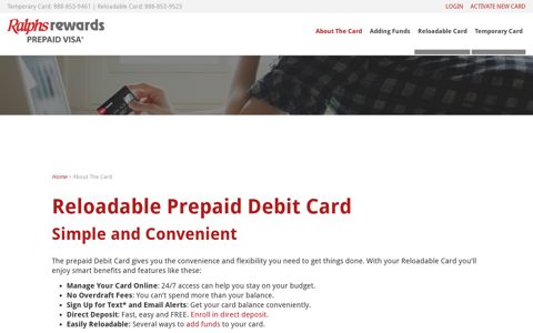 About The Card - Ralphs Prepaid
