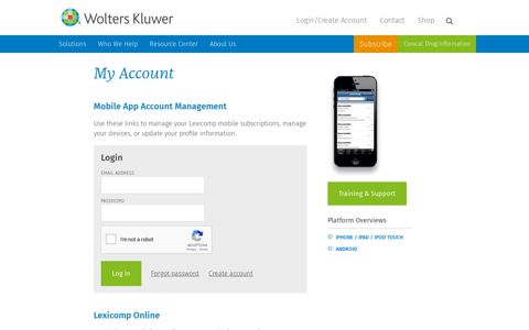 Manage Your Account - Lexicomp