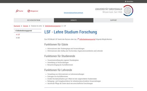 LSF - Rechenzentrum - Universität Greifswald