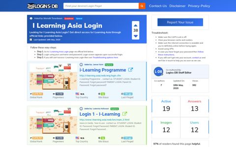 I Learning Asia Login - Logins-DB