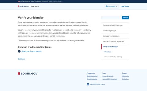 How to verify my identity - login.gov