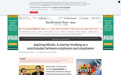 Aspiring Minds: A startup working as a matchmaker between ...