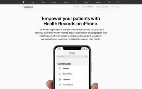 Healthcare - Health Records - Apple