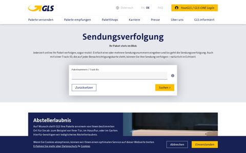 Sendungsverfolgung | GLS Austria | GLS-Paketdienst