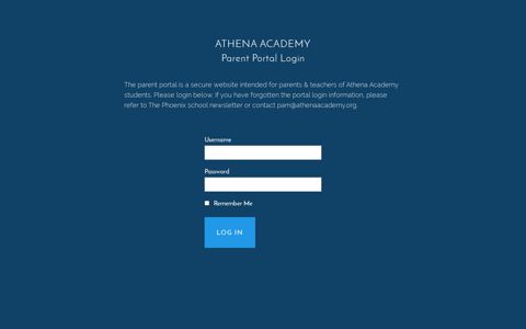 Parent Portal - Athena Academy