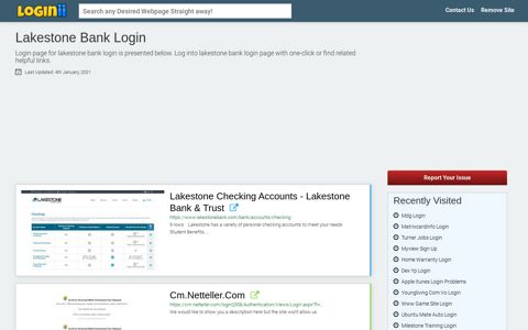 Lakestone Bank Login - Loginii.com