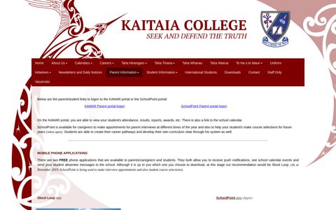 Parent Portals - Kaitaia College