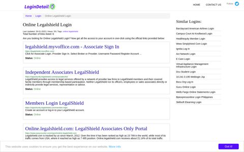 Online Legalshield Login legalshield.myvoffice.com ...