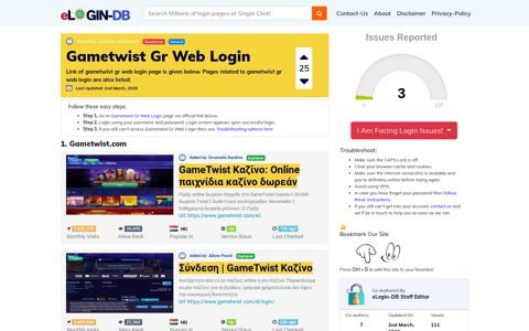 Gametwist Gr Web Login - A database full of login pages from ...