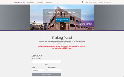 Parking Portal: T2 Systems
