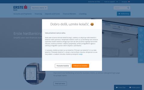 Erste NetBanking for Business Clients