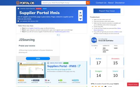 Supplier Portal Ifmis - Portal-DB.live