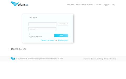 Easy Login - E-Mail und Freemail von Emailn.de