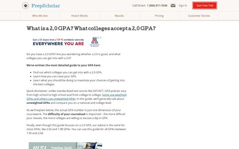 2.0 GPA: Is this good? Colleges you can get into with a 2.0