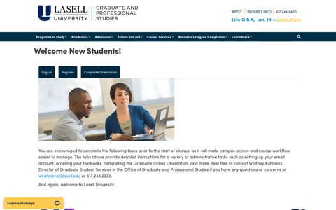 Welcome New Students! - Lasell University