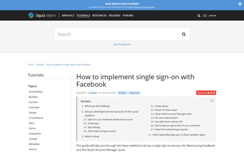 How to implement single sign-on with Facebook - Tutorials ...