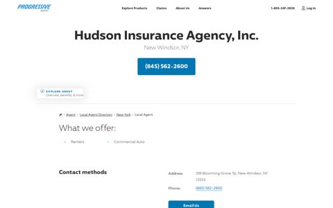 Hudson Insurance Agency, Inc., New Windsor: (845) 562 ...