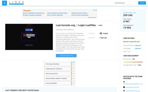 Visit Last-torrents.org - :: Login::LastFiles.