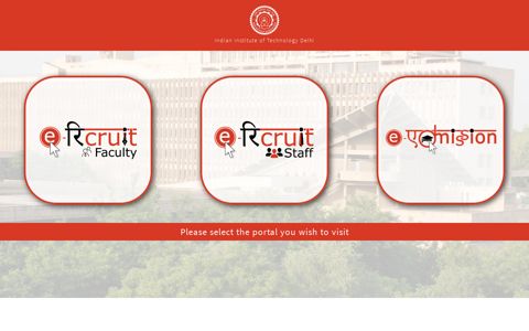 Indian Institute of Technology Delhi: Portal Selection
