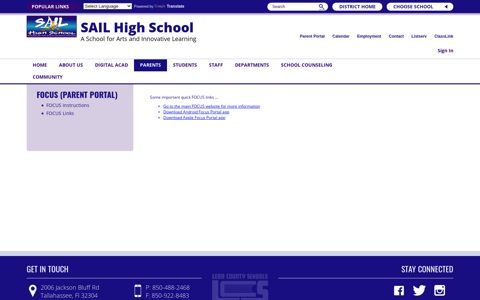 FOCUS (Parent Portal) / FOCUS Links - Leon County Schools