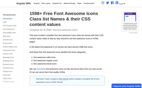 1598+ Free Font Awesome Icons Class list Names & their ...