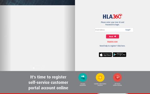 It's time to register self-service customer portal account online