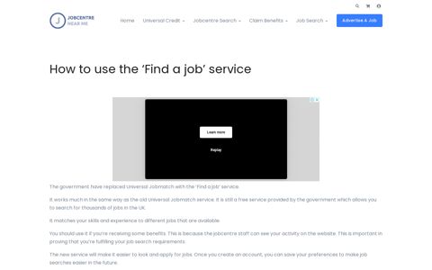 Find A Job - How To Login & Use The Find A Job ... - Jobcentre