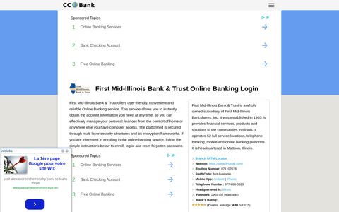First Mid-Illinois Bank & Trust Online Banking Login - CC Bank