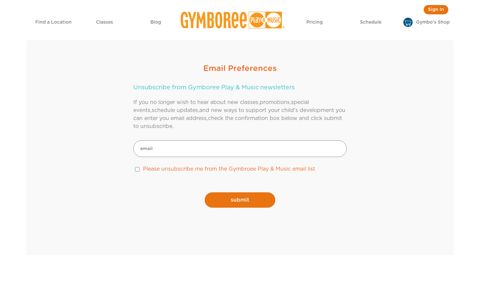 email preferences - Gymboree Play & Music