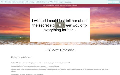 His Secret Obsession - Free Presentation by James Bauer