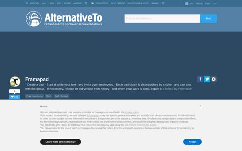 Framapad Alternatives and Similar Websites and Apps ...