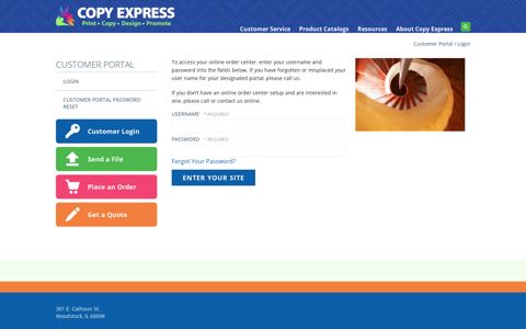 Customer Portal : Login - Copy Express, Inc.